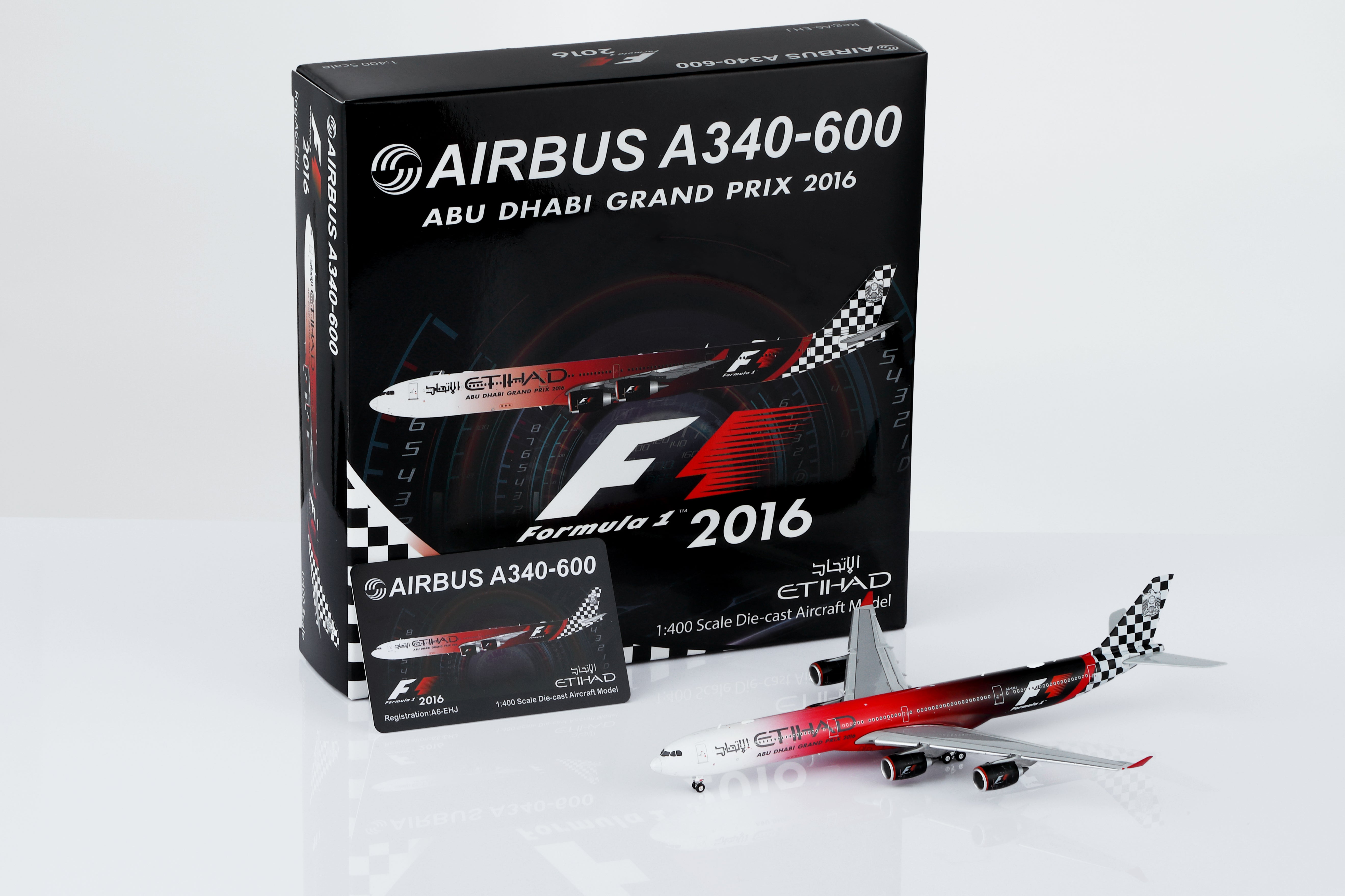 1/400 Etihad Airways A340-642 A6-EHJ "Abu Dhabi GP 2016" HY346096F Flaps Down - cover